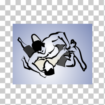 SVG MMA Grappling Illustration SVG MMA Grappling Illustration