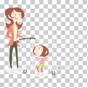 SVG Mom shopping with daughter SVG Mom shopping with daughter