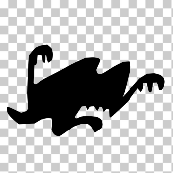 SVG Monster in black color SVG Monster in black color