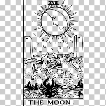 SVG Moon tarot card SVG Moon tarot card
