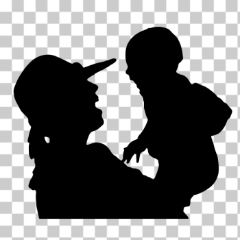 SVG Mother and baby silhouette SVG Mother and baby silhouette