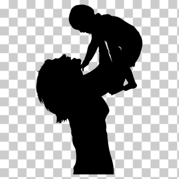 SVG Mother and baby silhouette image SVG Mother and baby silhouette image