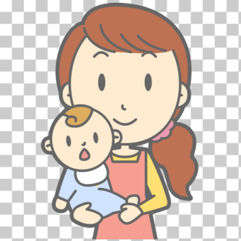 SVG Mother and baby vector image SVG Mother and baby vector image