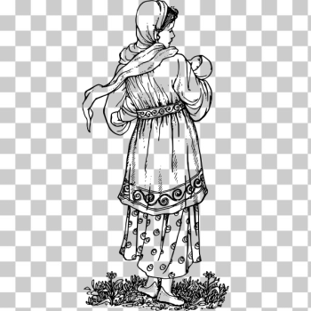 SVG Mother and child drawing SVG Mother and child drawing
