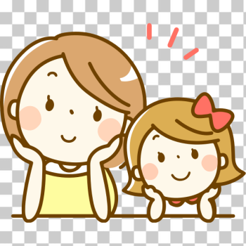 SVG Mother and daughter vector drawing SVG Mother and daughter vector drawing