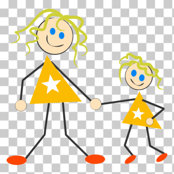 SVG Mother and daughter vector image SVG Mother and daughter vector image