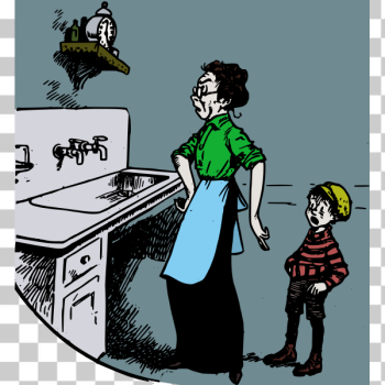 SVG Mother son and clock vector image SVG Mother son and clock vector image