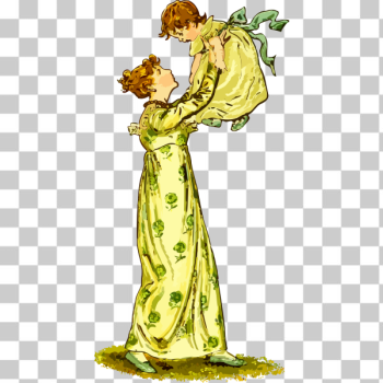 SVG Mother with baby