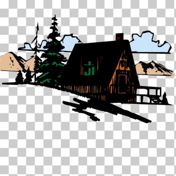 SVG Mountain cottage image SVG Mountain cottage image
