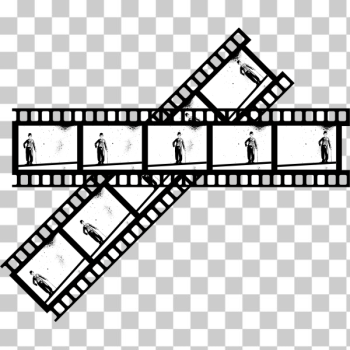 SVG Movie tape with Charlie Chaplin on it vector image SVG Movie tape with Charlie Chaplin on it vector image