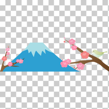 SVG Mt Fuji cherry blossoms SVG Mt Fuji cherry blossoms