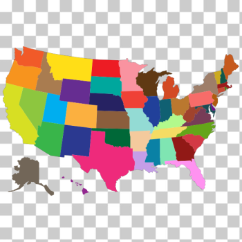 SVG Multi-Colored United States Map SVG Multi-Colored United States Map