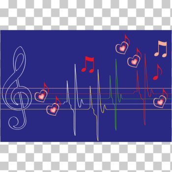 SVG Musical hart beat vector image SVG Musical hart beat vector image