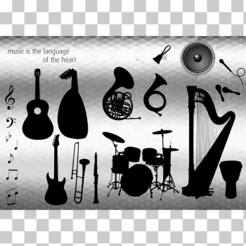 SVG Musical instruments vector image SVG Musical instruments vector image
