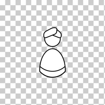 SVG Muslim Man Emamah SVG Muslim Man Emamah