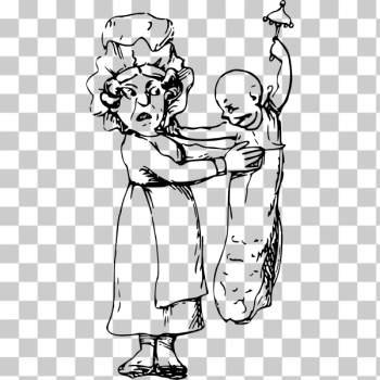 SVG Nanny and baby SVG Nanny and baby