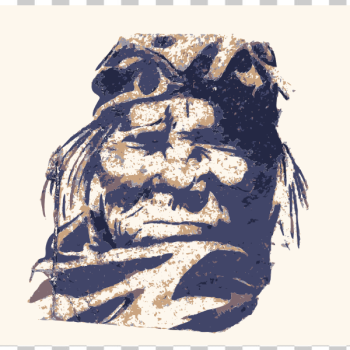 SVG Native American portrait painting vector image SVG Native American portrait painting vector image