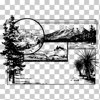 SVG Nature scenes in monochrome SVG Nature scenes in monochrome