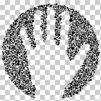SVG Negative Space Handprint Circles SVG Negative Space Handprint Circles