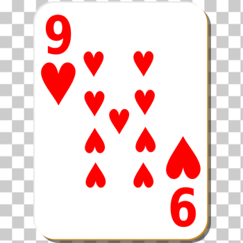 SVG Nine of hearts vector illustration SVG Nine of hearts vector illustration