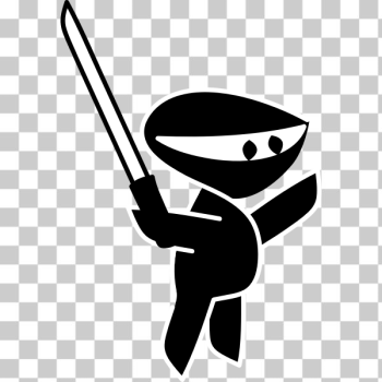SVG Ninja character silhouette vector image SVG Ninja character silhouette vector image