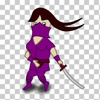 SVG Ninja comic character vector image SVG Ninja comic character vector image