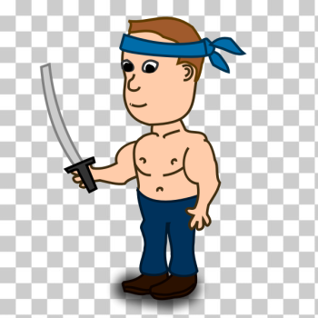 SVG Ninja comic character vector image SVG Ninja comic character vector image