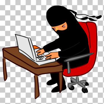 SVG Ninja hacking computer SVG Ninja hacking computer
