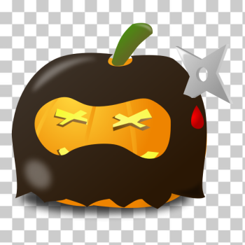 SVG Ninja pumpkin vector illustration SVG Ninja pumpkin vector illustration