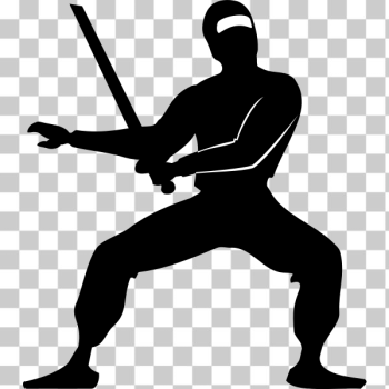 SVG Ninja with sword vector image SVG Ninja with sword vector image