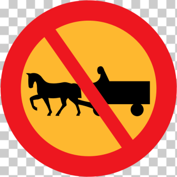 SVG No horse and carts road sign vector illustration