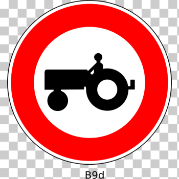 SVG No tractors road sign vector image