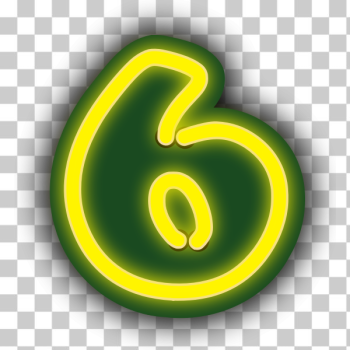 SVG Number six in yellow color SVG Number six in yellow color