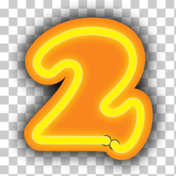 SVG Number two in yellow color SVG Number two in yellow color