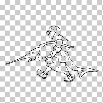 SVG Nun and swordfish SVG Nun and swordfish