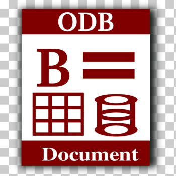 SVG ODB document database computer icon vector image SVG ODB document database computer icon vector image