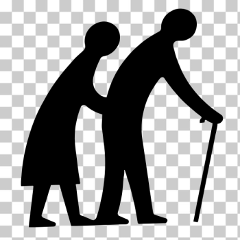 SVG Old couple walking silhouette SVG Old couple walking silhouette