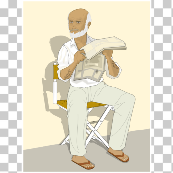 SVG Old man relaxing SVG Old man relaxing