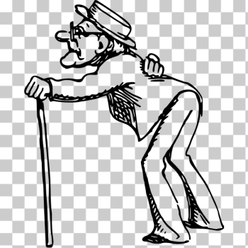 SVG Old man with cane