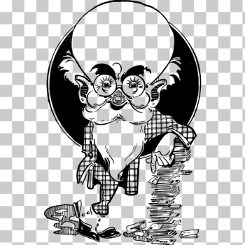 SVG Old Man with Mail