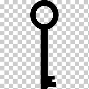 SVG Old type door key silhouette vector image SVG Old type door key silhouette vector image