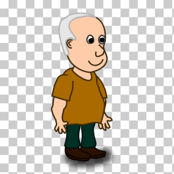 SVG Older man comic character vector image SVG Older man comic character vector image