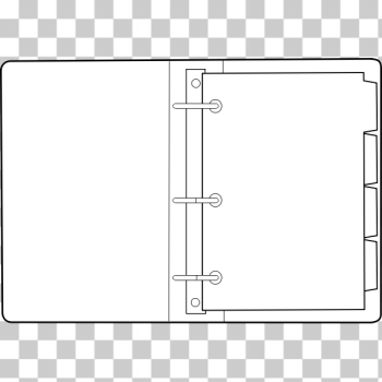 SVG Open binder notebook vector image SVG Open binder notebook vector image