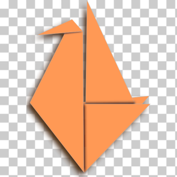 SVG Orange bird origami illustration