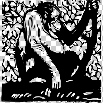 SVG orangutan wood cut SVG orangutan wood cut