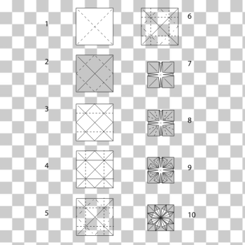 SVG Origami decoration instructions vector illustration SVG Origami decoration instructions vector illustration