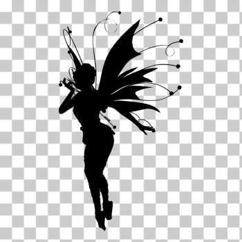 SVG Ornate fairy silhouette SVG Ornate fairy silhouette