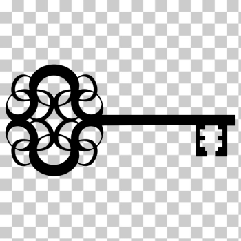 SVG Ornate Key Silhouette SVG Ornate Key Silhouette