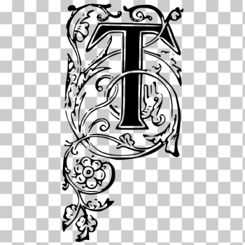 SVG Ornate Letter T SVG Ornate Letter T