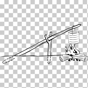 SVG Outdoor cooking crane vector clip art SVG Outdoor cooking crane vector clip art